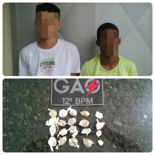 Adolescentes de 14 e 17 anos são detidos com maconha e cocaína no bairro Interlagos