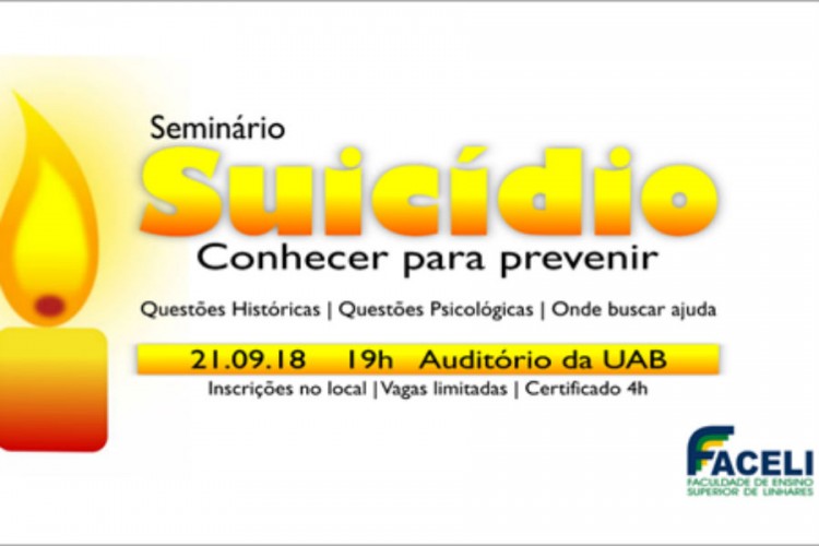 Faceli discute prevenção ao suicídio na sexta-feira (21)