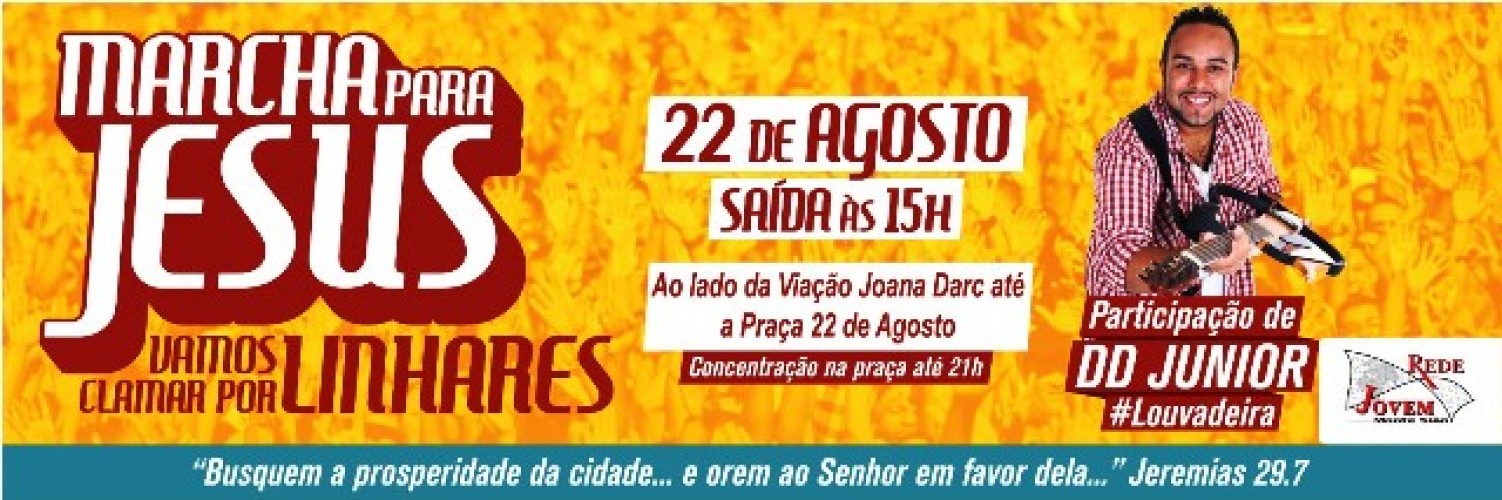Marcha para Jesus será nesta sexta (22) na Praça 22 de Agosto