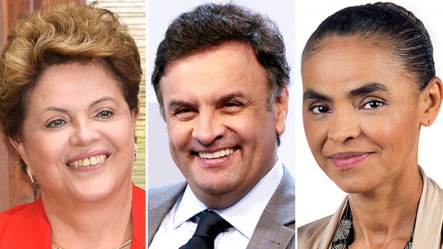 Marina Silva anuncia apoio a Aécio Neves no segundo turno. Dilma não acredita em transmissão de voto