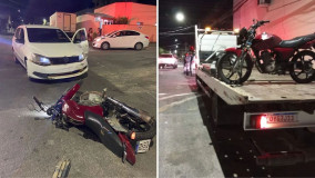 Jovem sem CNH pilota moto em alta velocidade e acaba detido em Linhares