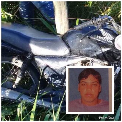 Motociclista é assasinado a tiros durante trajeto e colide contra cerca de arame em Baixo Quartel