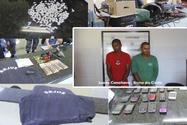 PM prende dois jovens no Araçá. Com eles: muita droga, dinheiro e até colete da Sejus.Veja vídeo!
