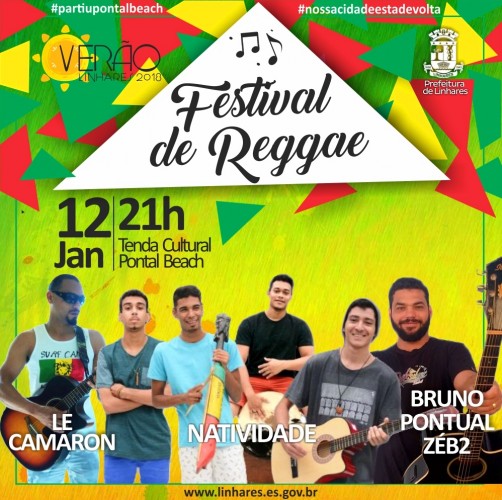 Pontal recebe Festival de Reggae com Natividade, Le Camaron e Bruno Pontual&Banda ZÉB2 na sexta (12)