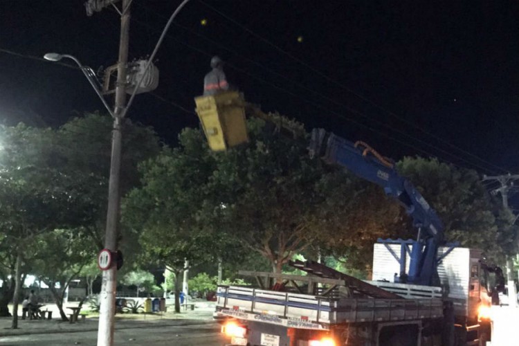 Prefeitura inicia trabalhos de troca de lâmpadas na rede de iluminação