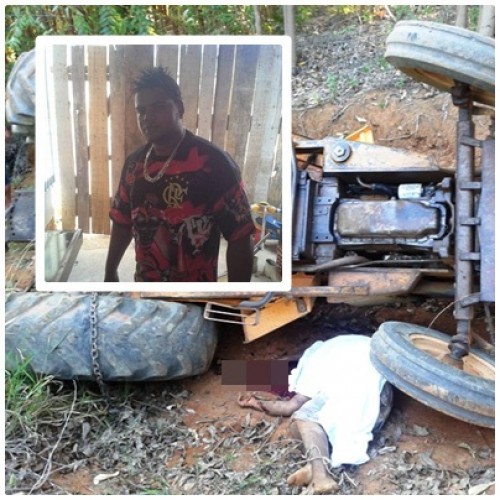 Trator tomba e mata trabalhador rural que caminhava na beira da estrada, em São Rafael