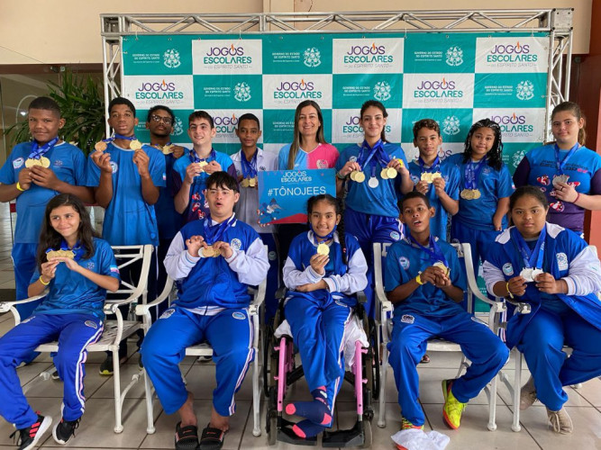 Alunos do Projeto Paralinhares conquistam 40 medalhas em Jogos Escolares Paralímpicos do ES