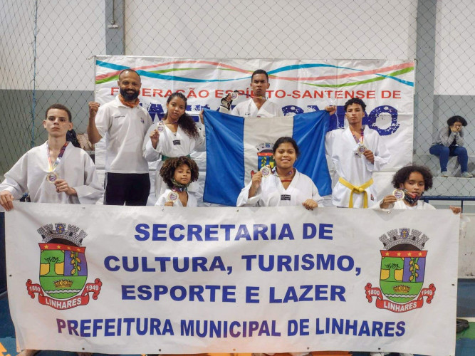 Atletas de Linhares conquistam sete ouros em Estadual de Taekwondo