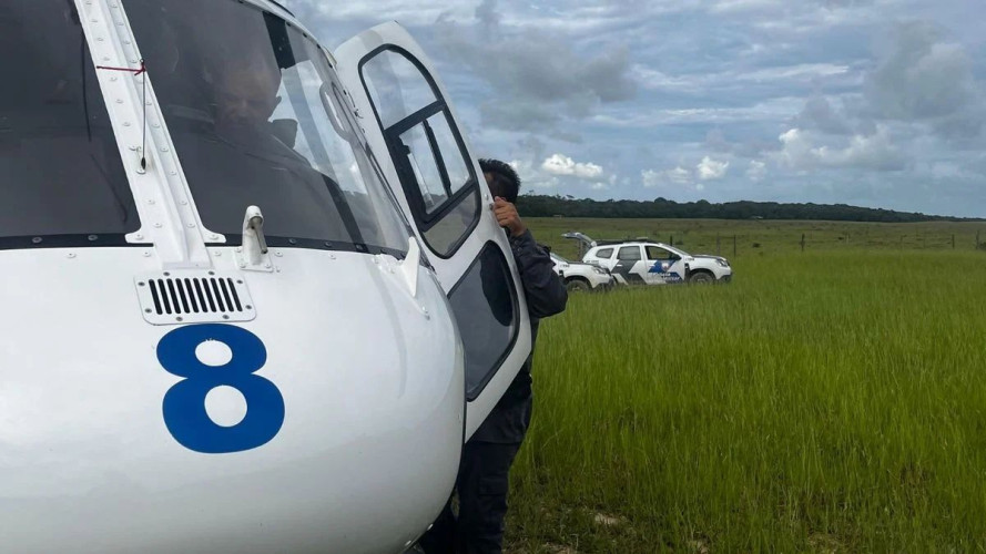 Helicóptero é acionado para apoio após confronto entre suspeitos e PM em Povoação