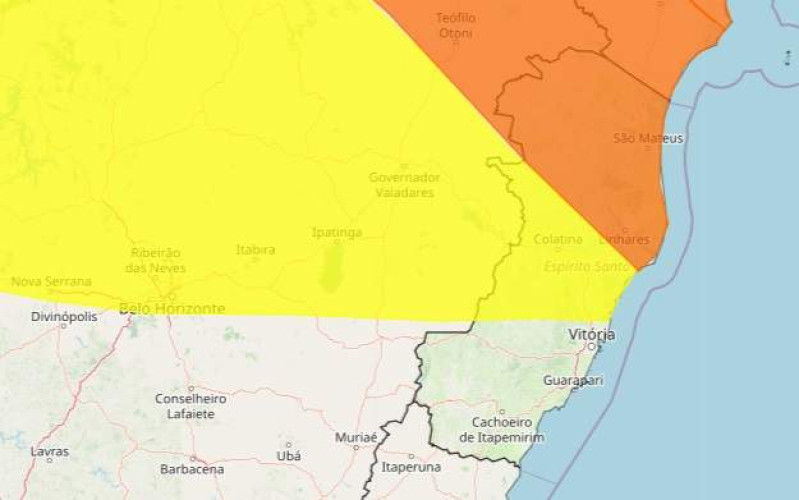 Inmet faz dois novos alertas de chuvas intensas para o ES