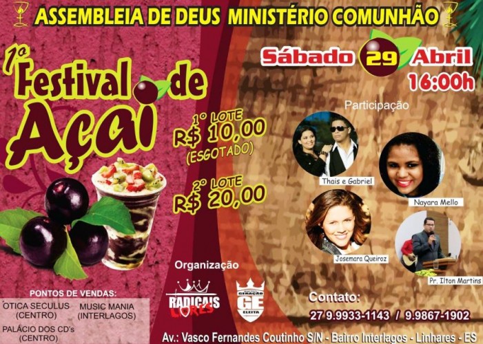  Linhares recebe Festival de Açaí com atrações musicais no Interlagos                        