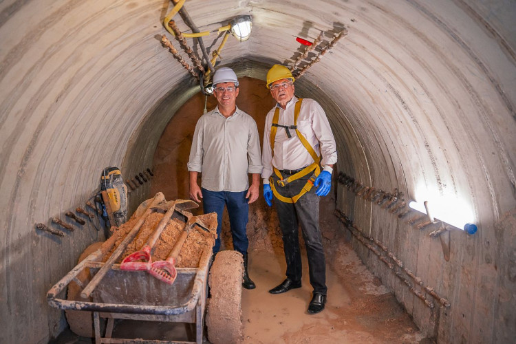 Macrodrenagem no Centro: iniciada a construção de túnel para dar vazão da água da chuva