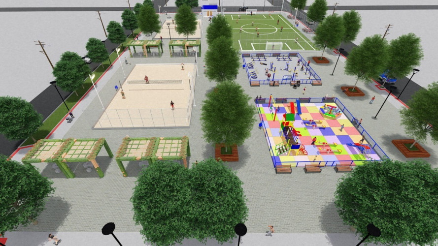 Reforma de praça e construção do novo complexo esportivo do bairro Planalto