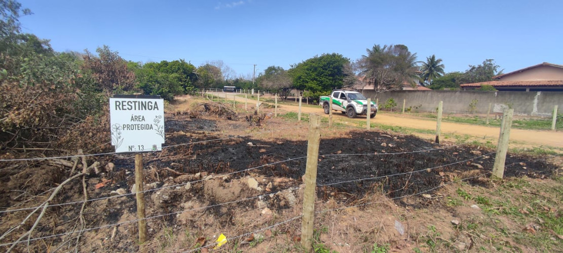 Secretaria de Meio Ambiente identifica fogo em área de preservação ambiental no Pontal do Ipiranga